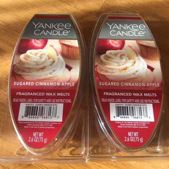 2 Yankee Candle Wax Melts - Sugared Cinnamon Apple - Picture 1 of 1